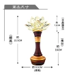 【新韻傳音】水晶蓮花燈 佛堂供燈 高23.5公分(USB、電池雙供電模式)