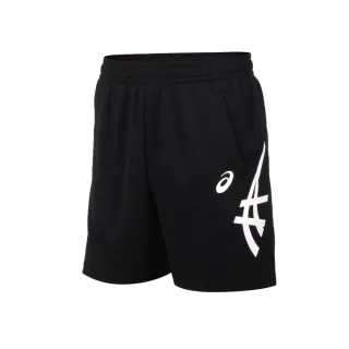 【asics 亞瑟士】男短褲-亞瑟士 慢跑 運動 台灣製 針織 三分褲 黑白(2053A139-001)