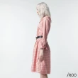 【iROO】條紋大翻領長袖洋裝