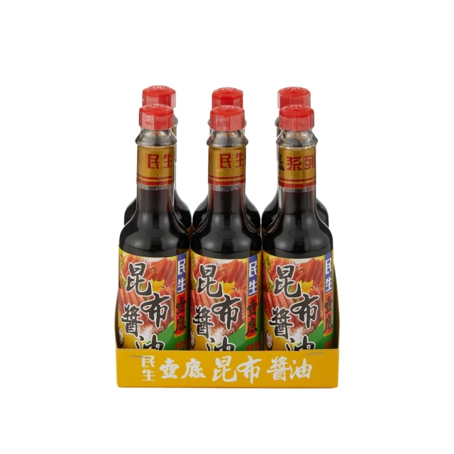 【民生】壺底昆布醬油70g*6瓶入(海鮮沾醬)