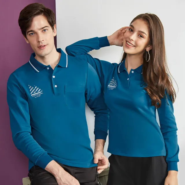 【Londa POLO】吸濕排汗孔雀藍女版長袖POLO衫(P207301)