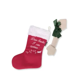 【P.L.A.Y.】汪汪聖誕-聖誕襪(陪伴 解壓 發聲 狗玩具)
