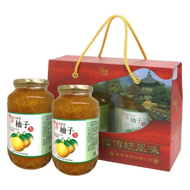 【韓味不二】韓國 生黃金柚子茶禮盒1kgx2入(送禮推薦/節慶送禮/春節禮盒/端午送禮/中秋送禮/中元普渡)
