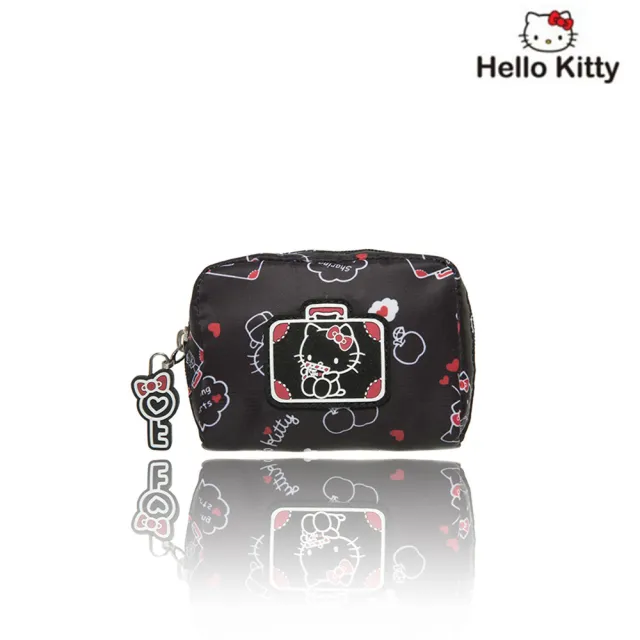 【HELLO KITTY】凱蒂漫旅 零錢包 黑(KT01T09BK)