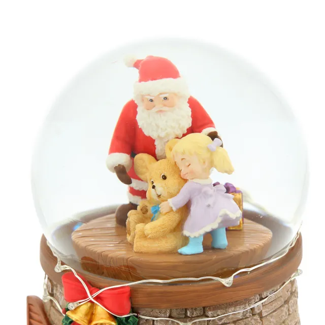 【JARLL讚爾藝術】聖誕老公公的驚喜 聖誕水晶球音樂盒(生日情人告白 結婚 聖誕禮物 交換禮物 聖誕裝飾)