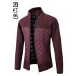 【A3】時尚立領男士針織保暖毛衣外套(優質進口細緻仿皮製作 觸感舒適 挺度佳)