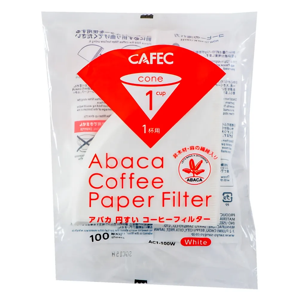 【日本三洋產業CAFEC】總代理 CAFEC ABACA錐形濾紙1-2人份 / 原色(AC1-100B)