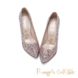 【Pineapple Outfitter】GLITTER 奢華漸層水鑽尖頭高跟鞋(銀粉色)