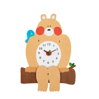 【KINYO】搖擺鐘/裝飾掛鐘-小鳥熊熊(MCL-3458)