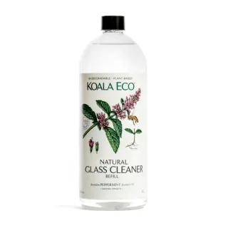 【澳洲科菈 KOALA ECO】閃亮玻璃清潔劑 補充瓶1000ml｜歐薄荷(鏡面都可用/天然/無化學)