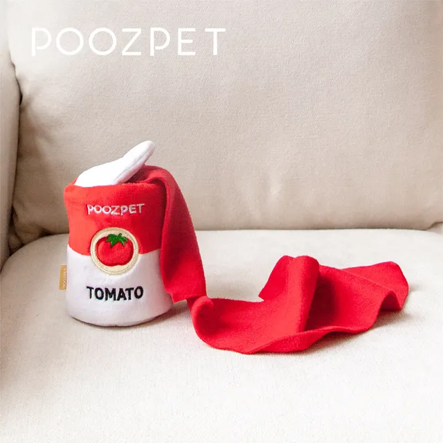 【POOZPET】寵物益智 遊戲紓壓藏食玩具-番茄罐頭款(PT035)