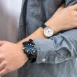 【FOSSIL】公司貨 流星皮革情人對錶/藍x藍(FS5061+ES3843)
