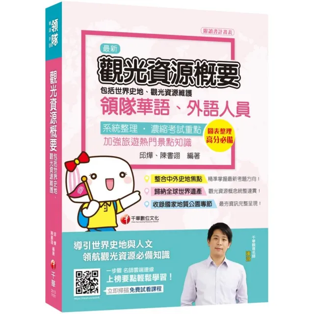 2021年導遊領隊【榜首滿分之旅】觀光資源概要（包括世界史地、觀光資源維護）【華語、外語領隊人員】【贈讀 | 拾書所