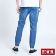 【EDWIN】男女裝 503 輕柔舒適 五袋式束口牛仔褲(石洗藍)