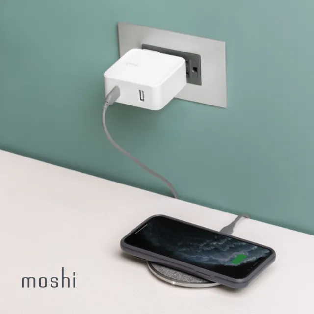 【moshi】Otto Q 無線充電盤(USB-C 防過充 Qi認證 AirPods充電)