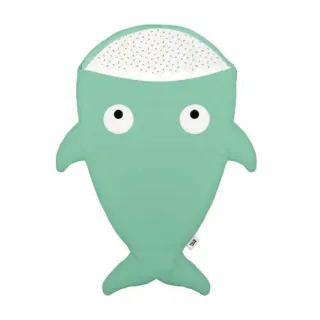 【BabyBites 鯊魚咬一口】西班牙設計-純棉嬰幼兒多功能睡袋-青草綠(標準版)