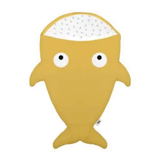 【BabyBites 鯊魚咬一口】西班牙設計-純棉嬰幼兒多功能睡袋-芥末黃(標準版)