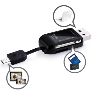 【E-books】T21 雙介面OTG讀卡機(Micro USB/USB)