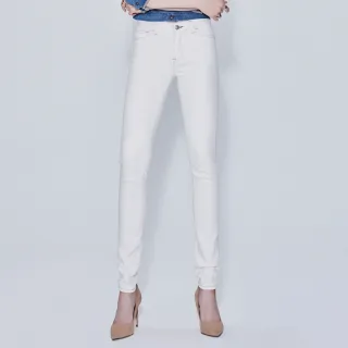 【BRAPPERS】女款 新美腳鬆緊帶系列-低腰彈性窄管褲(象牙白)