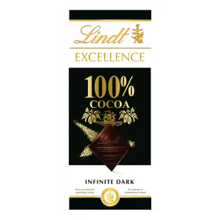 【Lindt 瑞士蓮】極醇系列100%黑巧克力片3入組(50g/入)