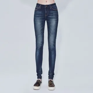 【BRAPPERS】女款 新美腳ROYAL系列-低腰彈性窄管褲(藍)
