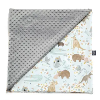 【La Millou】單面豆豆巧柔毯(澳洲森友會-藍底-銀河星空灰-四季毯寶寶毯嬰兒毯)