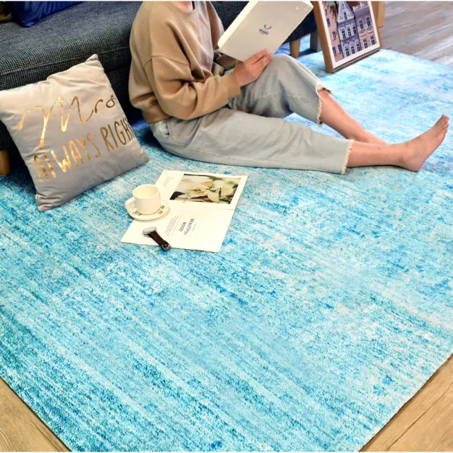 【TROMSO】珊瑚絨短毛地毯-特大T精湛藍調(230x160cm)