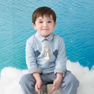 【奇哥】寶貝比得套頭毛衣-藍(1-5歲)