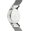 【OBAKU】攻佔視覺雙眼計時米蘭腕錶-不鏽鋼白面(V157GMCIMC)