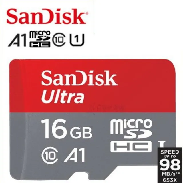 SanDisk 晟碟】[升級版]Ultra microSDHC UHS-I A1 16GB記憶卡98MB/s