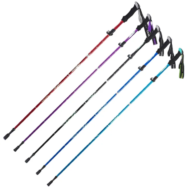 【Xavagear】戶外健行登山杖 110-130cm 鋁合金折疊伸縮手杖 1支入 多色可選