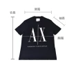 【EMPORIO ARMANI】A│X Armani Exchange經典壓印字母LOGO造型純棉短袖T恤(XS/S/M/L/深藍x白字)