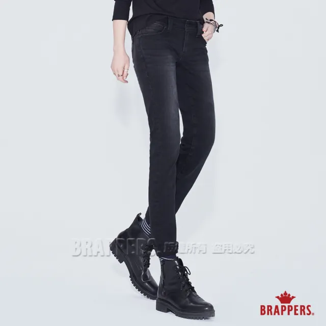 【BRAPPERS】女款 新美腳Royal系列-低腰彈性七分skinny窄管褲(黑)