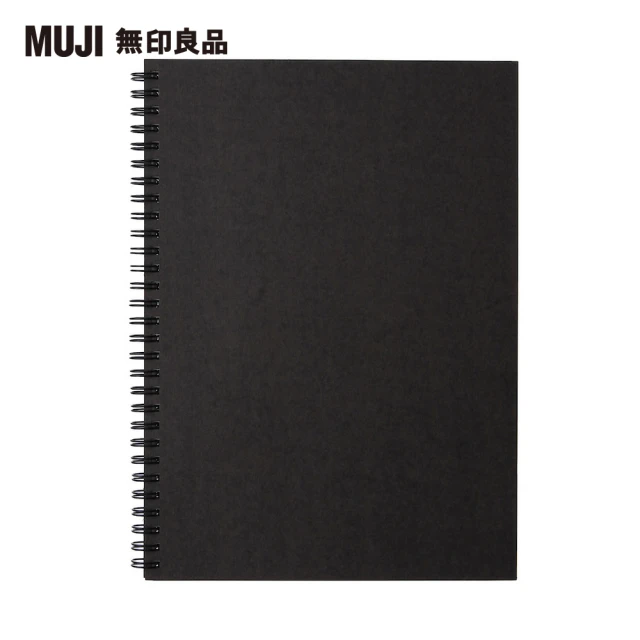 MUJI 無印良品 雙環筆記本/空白/80張.B5.深灰