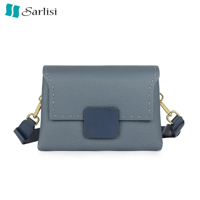 【Sarlisi】雙11 新款側背包真皮包包 頭層牛皮小方包腋下包高級感斜背女包