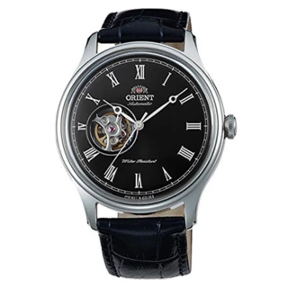 【ORIENT 東方錶】宏觀世界手動上鍊鏤空機械腕錶-黑面銀框x43mm(FAG00003B0)