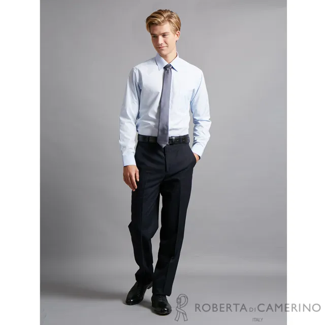 【ROBERTA 諾貝達】商務都會 魅力型男必備厚西裝褲(鐵黑)