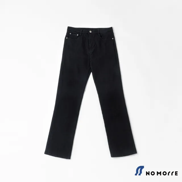 【NoMorre】直筒休閒褲 重磅耐磨黑褲 硬挺微彈 高磅數 黑色休閒褲 中直筒 M-5L 台灣現貨 #3533(黑色)