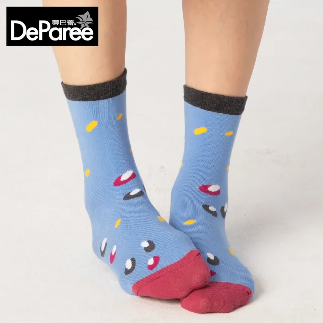 【蒂巴蕾】守護Collection棉襪-動物 水藍色(台灣製/設計款襪子/穿搭)