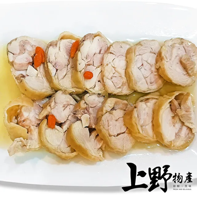 【上野物產】古釀紹興醉雞腿捲 1包(360g±10%/包)