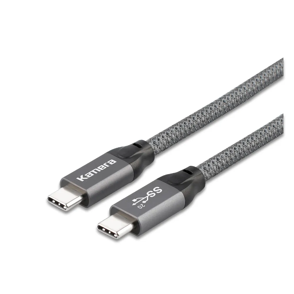 【Kamera 佳美能】PD100W USB3.2 USB-C to USB-C 0.5M 編織快充傳輸線(Gen2x2/20Gbps)