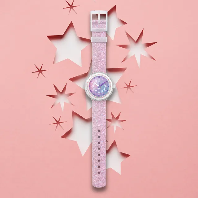 【Flik Flak】兒童錶 PEARLAXUS 粉耀珍珠 菲力菲菲錶 手錶 瑞士錶 錶(36.7mm)