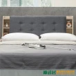 【綠活居】奧斯陸    現代6尺亞麻布雙人加大床頭箱(不含床底＋不含床墊)