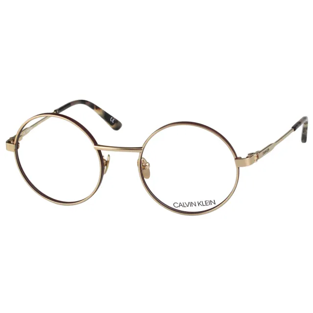 【Calvin Klein】光學眼鏡(金配琥珀)
