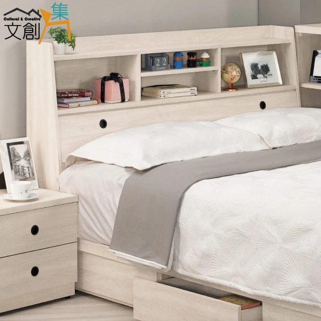 文創集 美斯5尺雙人貓抓布床頭片(不含床底＋不含床墊)優惠推