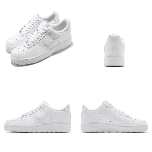 【NIKE 耐吉】休閒鞋 Air Force 1 07 運動 男鞋 經典款 AF1 皮革 質感 穿搭 白For 全白(CW2288-111)