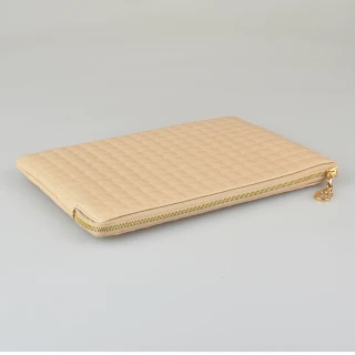 【CELINE】CELINE C CHARM金字LOGO牛皮2卡拉鍊手拿包(多色)