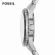 【FOSSIL 官方旗艦館】FB -01 三眼縷空機械指針男錶 銀色不鏽鋼錶帶 手錶 42MM ME3190