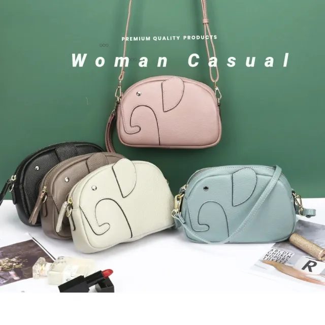 【玩皮工坊】雙11 真皮頭層牛皮動物造型單肩小包-大象 LB632 女包(真皮包包 5色可選)