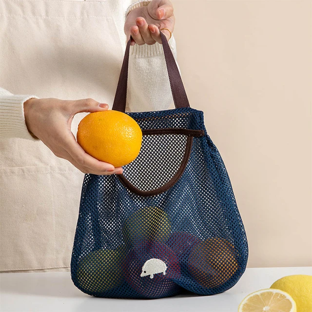 【E.City】2入-多功能掛式環保蔬果網袋購物袋